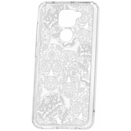 фото Чехол на xiaomi redmi note 9 kruche print skull white / чехол для xiaomi / чехол с рисунком / чехол с принтом / чехол для ксяоми / чехол для хаоми / бампер на сяоми / чехол накладка для ксяоми / противоударная накладка для xiaomi redmi mi / защита для redmi / защита на mi / cиликоновый чехол для xiaomi redmi / пластиковый чехол на ксиаоми / защитный чехол для хаоми / чехольчик / защита телефона / ударопрочный чехол кruче