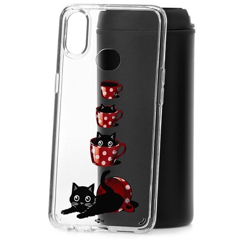 фото Чехол на samsung galaxy a10s kruche print котенок в чашке кruче