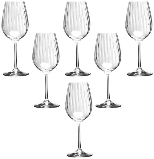 Набор бокалов для вина WATERFALL из 6 ШТ. 350 МЛ высота 22,5 СМ