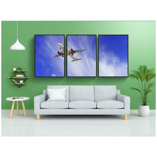 фото Набор модулных постеров для интерьера "самолет, авиация, воздушный транспорт" 60x90 см. в тубусе, без рамки lotsprints