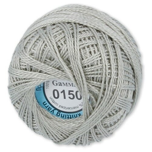 Пряжа Gamma Ирис 100 хлопок 10 г 82 м 3 м 0150 св-серый 89₽