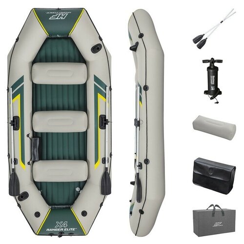 фото Лодка ranger elite x4 raft 4-х-местные (весла,насос,сумка) 65157 bestway