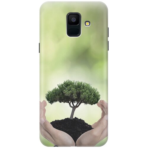 фото Силиконовый чехол на samsung galaxy a6 (2018) / самсунг а6 2018 с принтом "оберегайте природу gosso