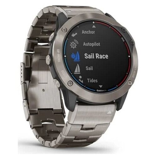 фото Умные часы garmin quatix 6x solar титановые с титановым ремешком