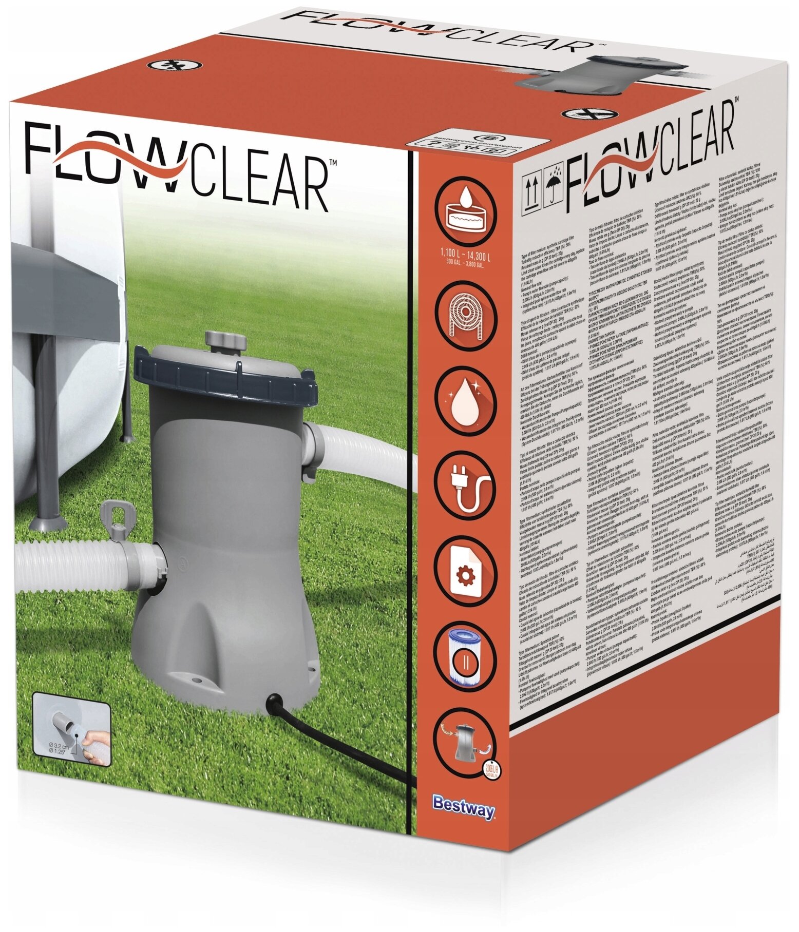 Фильтр-насос для бассейна Bestway Flowclear 498218 - фотография № 3