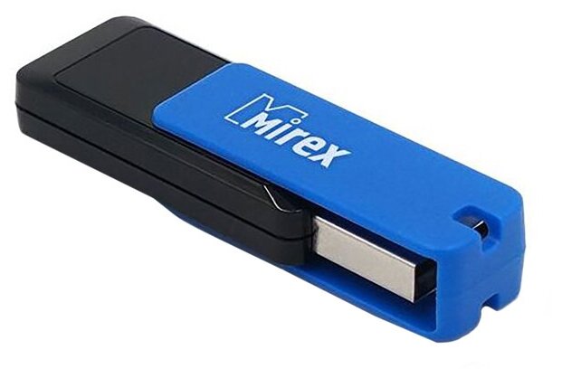 Флешка Mirex CITY BLUE, 32 Гб, USB2.0, чт до 25 Мб/с, зап до 15 Мб/с, синяя