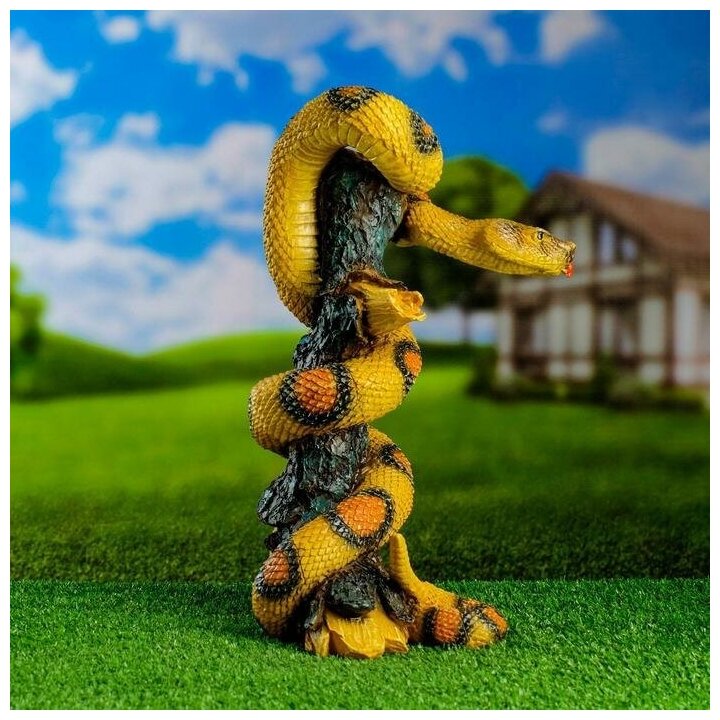 Садовая фигура"Змея коричневая" 37х21см Хорошие сувениры 7025708 . - фотография № 4
