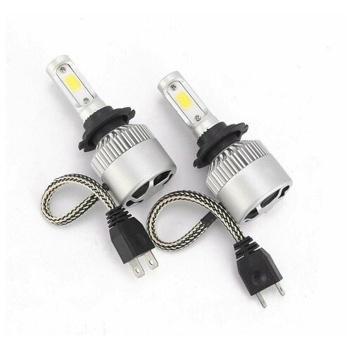 Лампа светодиодная ALX H7 для авто 2шт. LED C6 (ярче ксенона) 12/24V 6000K 3800Lm