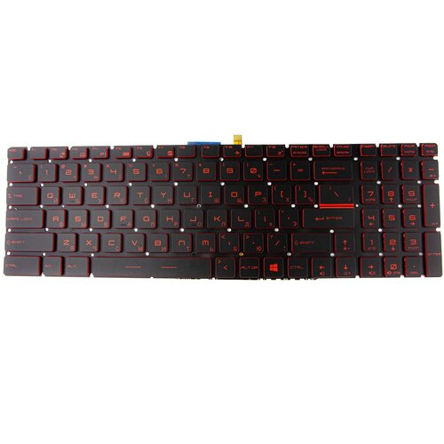 Клавиатура для MSI GF65 GF75 с подсветкой Red p/n: NSK-FB1LN клавиатура для msi prestige 14 evo с подсветкой p n ae09u018 nsk ff0abn