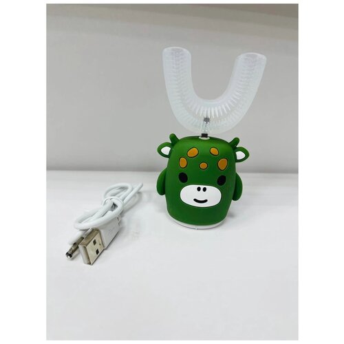 Электрическая U-образная зубная щетка ультразвуковая щетка для детей Зелёный 90000₽