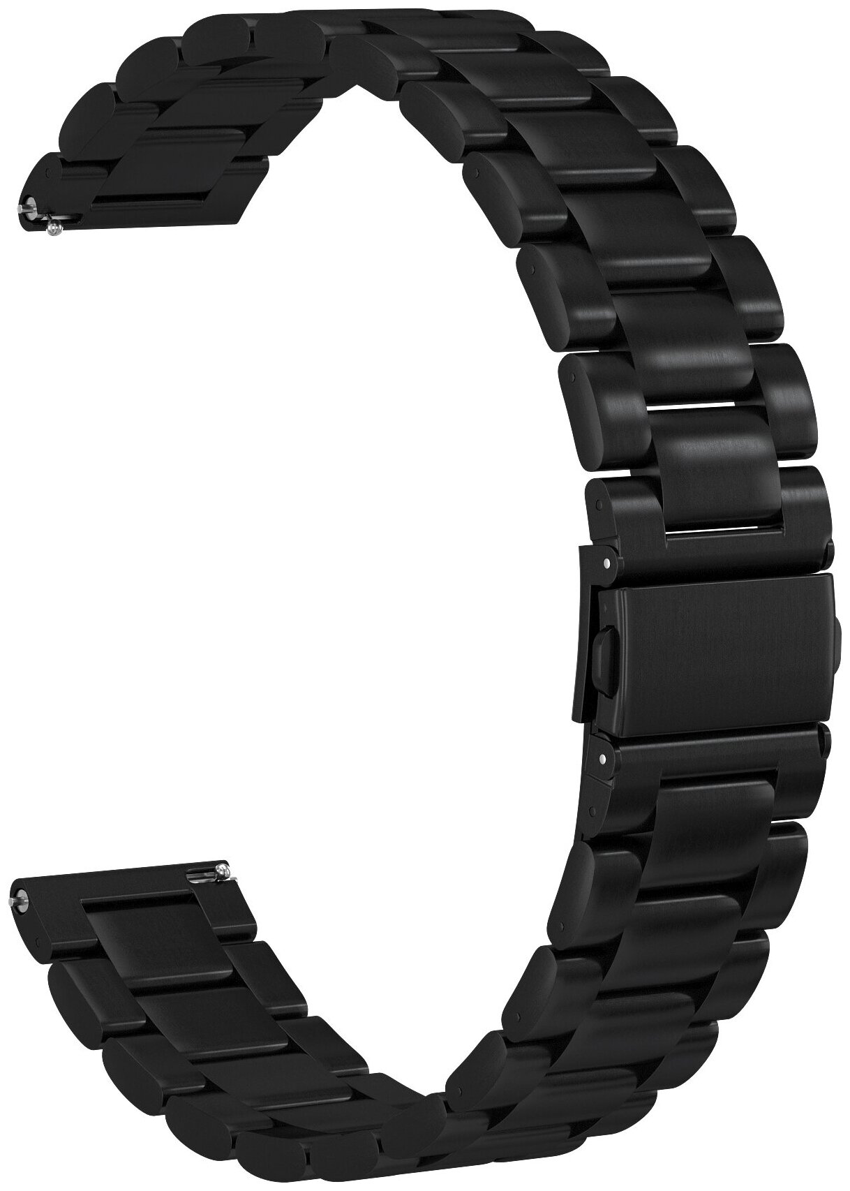 Ремешок стальной GSMIN Steel Collection 22 для Huawei Watch GT 2 Pro (Черный)