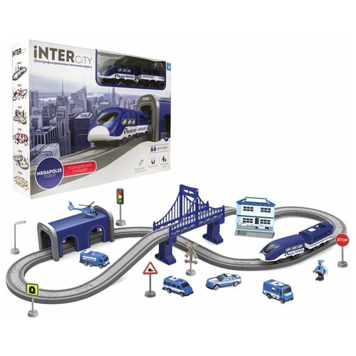 Игровой набор железная дорога Полицейская станция 1TOY InterCity Megapolis