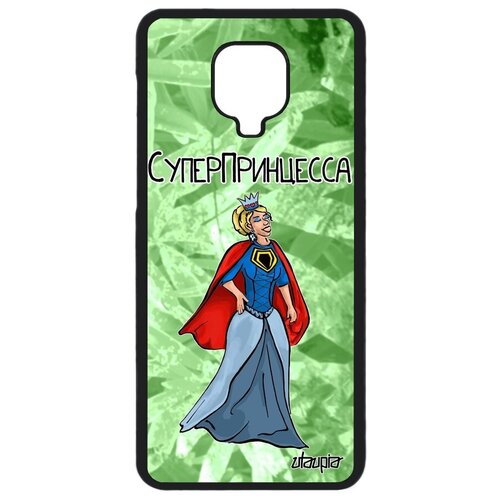 фото Яркий чехол для мобильного // xiaomi redmi note 9 pro // "суперпринцесса" принцесса смешной, utaupia, светло-зеленый
