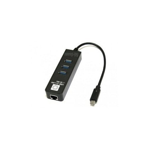 Сетевая карта 5bites USB 3.1 - 3xUSB 3.0 - RJ45 1G Black UA3C-45-10BK