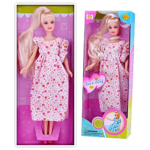 Кукла DEFA Lucy беременная с младенцем, в коробке (6001)