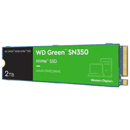 Твердотельный накопитель Western Digital WD Green SN350 NVMe 2 ТБ M.2 WDS200T3G0C твердотельный накопитель western digital green sn350 nvme 500gb wds500g2g0c