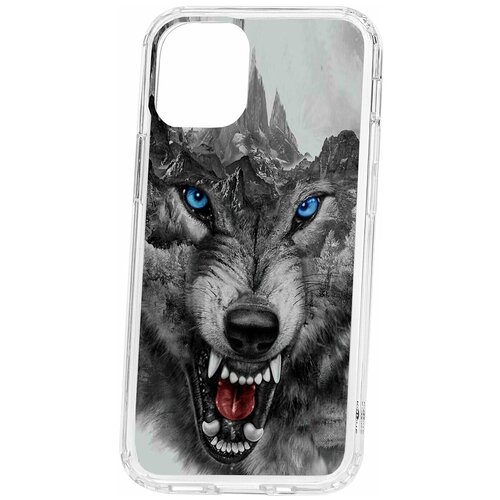 фото Чехол для apple iphone 12 mini kruche print волк / чехол для apple iphone / чехол с рисунком / чехол с принтом / чехол для айфон / бампер на айфон / чехол накладка для iphone / противоударная накладка для iphone / защита для iphone / защита на айфон / cиликоновый чехол для iphone / пластиковый чехол на iphone / защитный чехол для iphone кruче