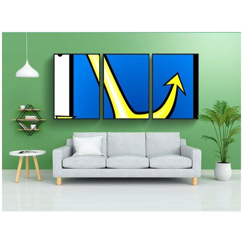 фото Модульный постер "якорь, судно, лодка" 180x90 см. из 3х частей в тубусе, без рамки lotsprints