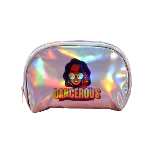 Косметичка-трапеция DANGEROUS, голографический PVC, 20 х 13 см