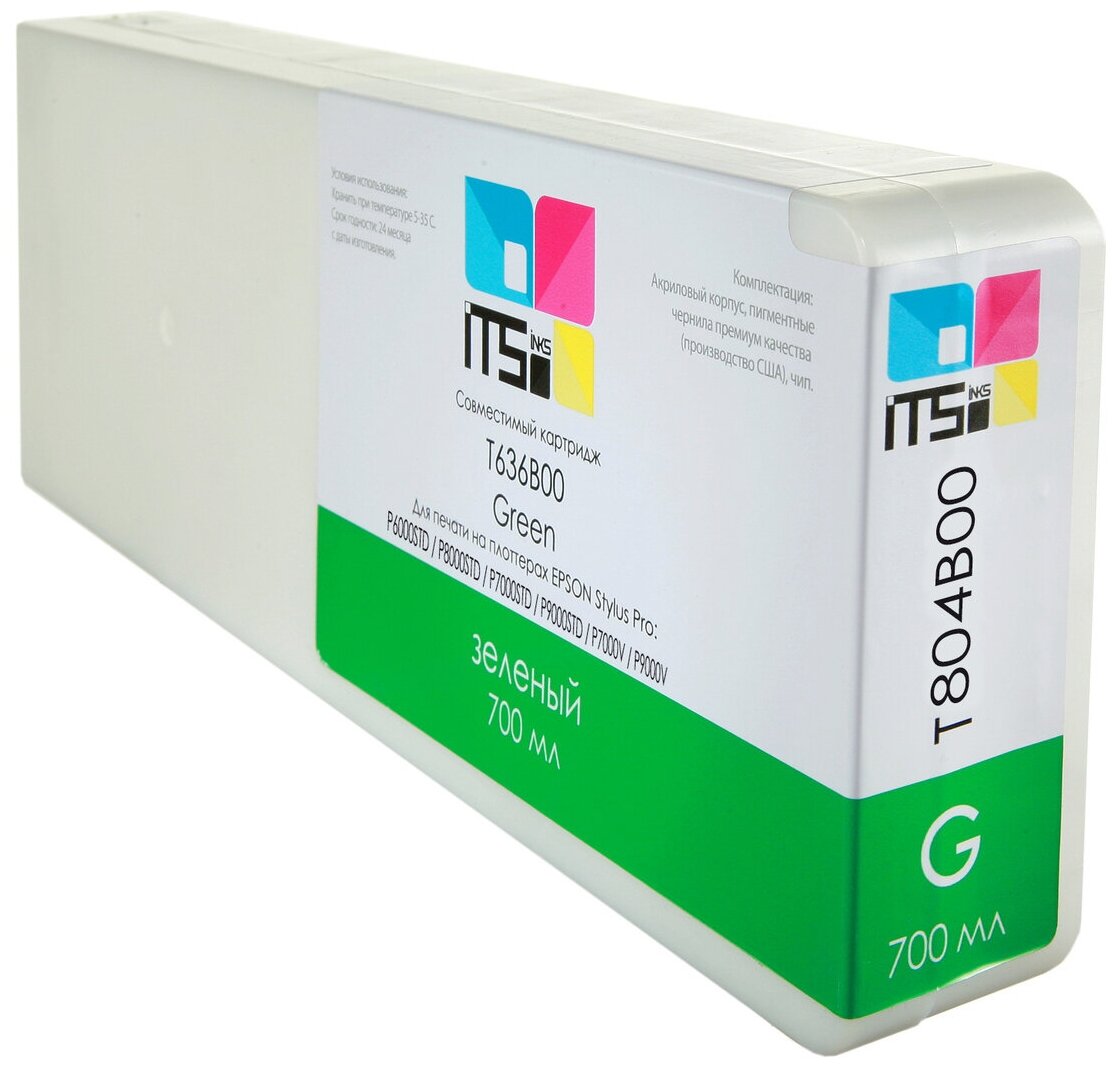 Картридж ITSinks для Epson SureColor P6000/P7000/P8000/P9000, C13T804B00, Green, 700 мл