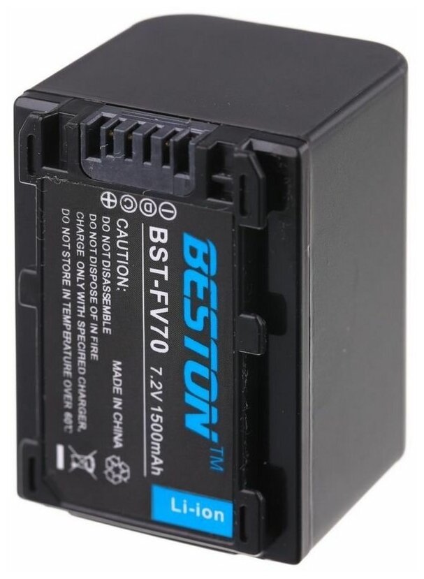 Аккумулятор для видеокамер BESTON SONY BST-NP-FV70, 7.2 В, 1500 мАч