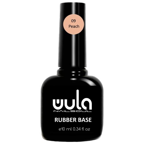 WULA Базовое покрытие Rubber Base, 09 персиковый, 10 мл, 42 г