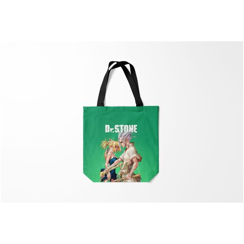 фото Сумка-шоппер / 40х40 см / аниме / доктор стоун dr. stone burnettie