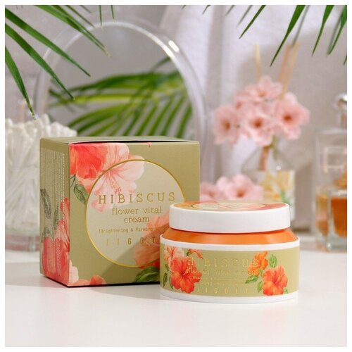 Крем для лица Jigott с экстрактом гибискуса Hibiscus Flower Vital Cream, 00 мл 1 шт