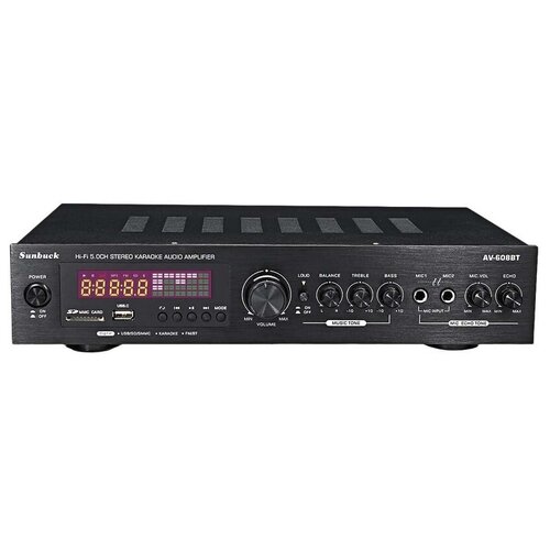 Аудио Bluetooth усилитель Sunbuck AV-608BT черный