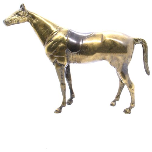 фото Статуэтка бронзового коня с седлом из бронзы презент