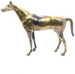 Статуэтка бронзового коня с седлом из бронзы