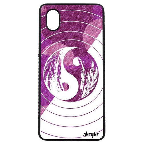 фото Дизайнерский чехол на телефон // galaxy a01 // "инь и ян" yin and yang фэн-шуй, utaupia, фиолетовый