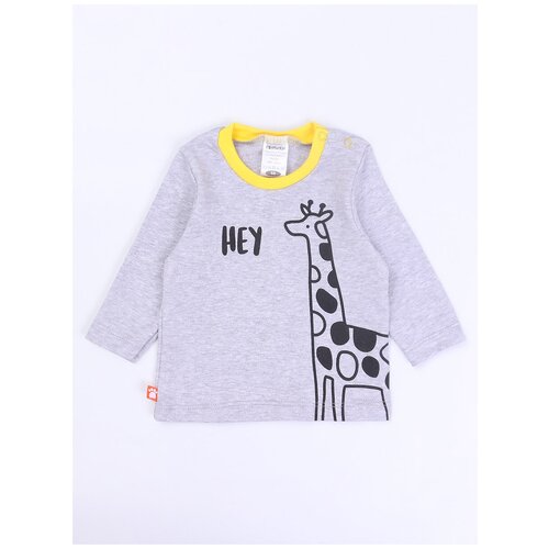 фото 421121410 кофточка (лонгслив) "сафари" котмаркот мальчикам цвет серый размер 80 kotmarkot