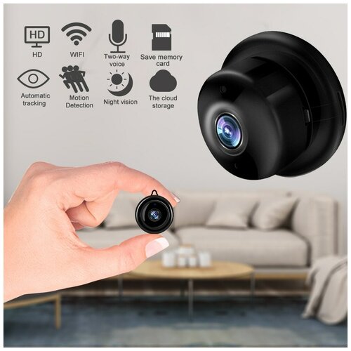 Мини IP камера видеонаблюдения с режимом день-ночь двухсторонняя связь видеоняня 169900₽