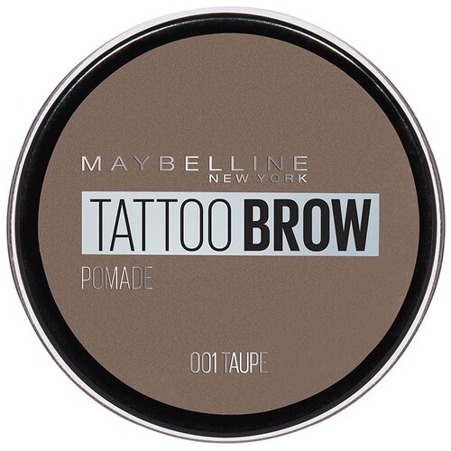 помада для бровей maybelline new york стойкая помада для бровей brow pomade Maybelline New York Стойкая помада для бровей Tattoo Brow Pomade, 3.5 г, 01, серо-коричневый