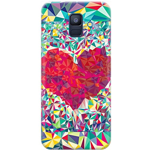 фото Re:pa накладка transparent для samsung galaxy a6 (2018) с принтом "бриллиантовое сердце"