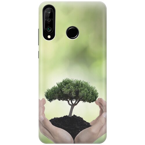 фото Силиконовый чехол на huawei p30 lite / honor 20 lite / honor 20s / хуавей п30 лайт / хонор 20 лайт / хонор 20s с принтом "оберегайте природу gosso