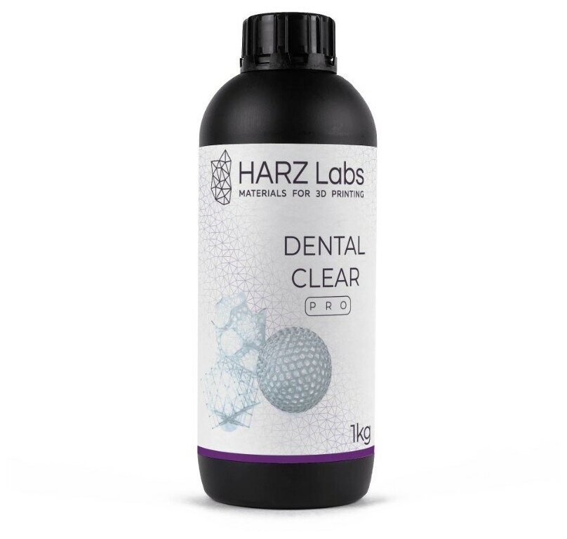 Фотополимерная смола HARZ Labs Dental Clear PRO, прозрачный (1000 гр)