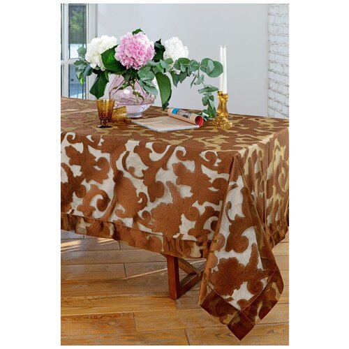 Скатерть 170х290 Gamba 9901 Marrone горький шоколад