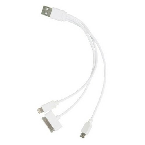 Кабель Krutoff Classic, USB - Lightning, 1.5 А, 2 м белый кабель usb a m microusb lightning 30 pin apple белый 0 2м для apple iphone для apple ipad