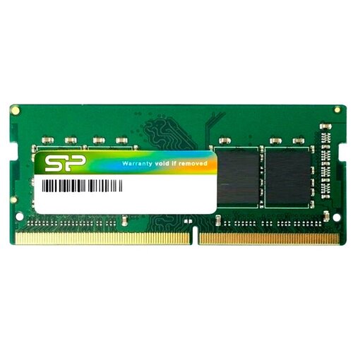 Оперативная память 8Gb DDR4 2666MHz Silicon Power SO-DIMM (SP008GBSFU266B02) оперативная память 8gb ddr4 2666mhz qumo so dimm qum4s 8g2666p19