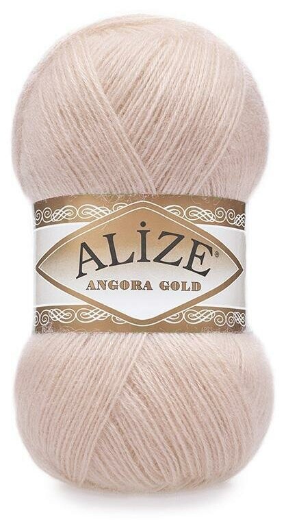 Пряжа Alize Angora Gold (Ангора Голд) - 5 мотков Цвет: 404 пудра 20% шерсть, 80% акрил 100г 550м