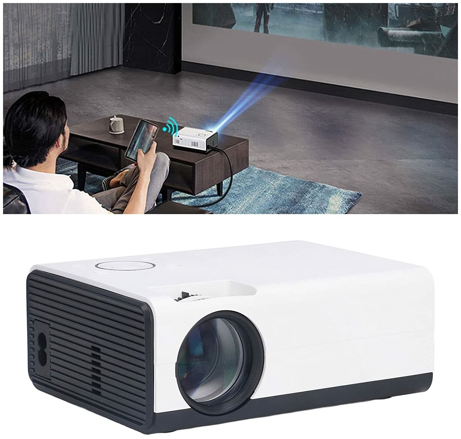 Домашний видеопроектор ULTRA HD с мультимедийным интерфейсом высокой четкости c пультом ду и поддержкой 4К