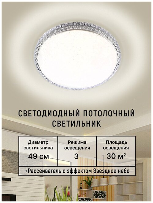 Люстра потолочная, Потолочный светильник Reluce 09606-0.3-500/WH , LED