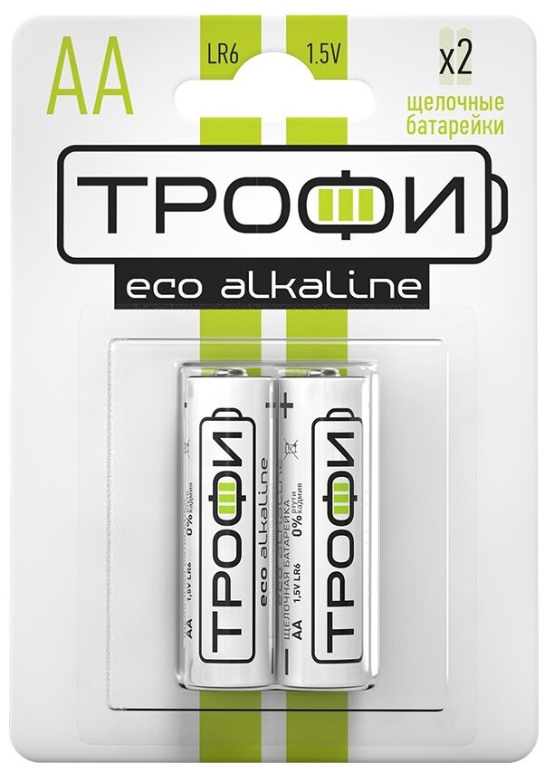 Батарейка ТРОФИ Eco Alkaline AA (LR6)