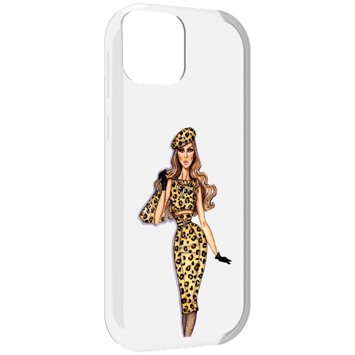 Чехол MyPads леопардовое платье женский для UleFone Note 6 / Note 6T / Note 6P задняя-панель-накладка-бампер