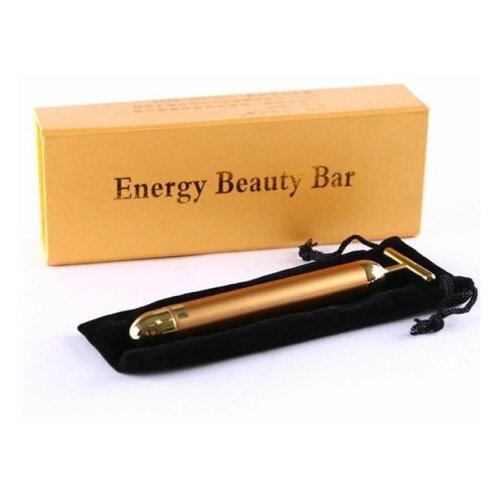 фото Energy beauty bar / электрический ионный вибромассажер для подтяжки кожи лица, золотой ebb