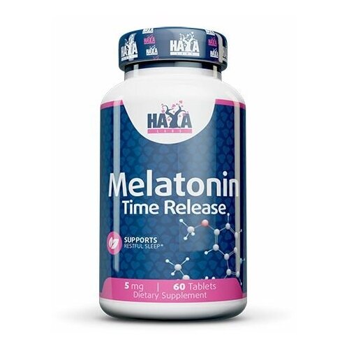 Melatonin Time Release 5 мг (Мелатонин медленного высвобождения) 60 капсул (Haya Labs)