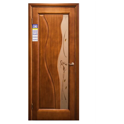Дверь межкомнатная Сафари 800х2000 мм финишпленка жасмин белый декоративная вставка