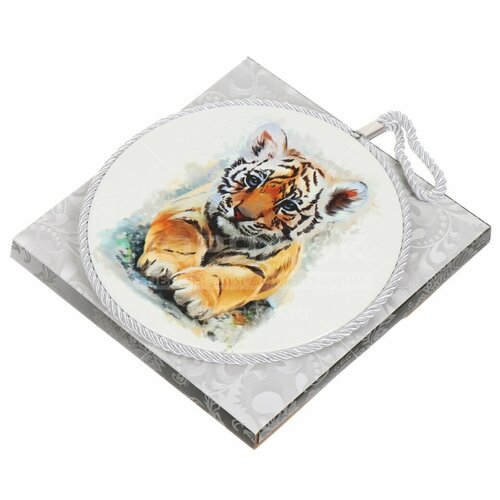 фото Подставка под горячее, daniks, символ года тигр на белом